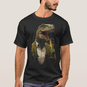 Wein Dinosaur T-Rex Wein Glas Weißer Wein T-Shirt