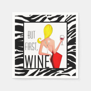 "Wein DIVA" - aber zuerst, Wein… Serviette