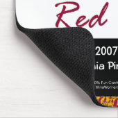 Wein-Diva, Diva-roter kundenspezifischer Mousepad (Ecke)