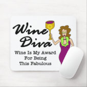 Wein-Diva "fabelhaft " Mousepad (Mit Mouse)