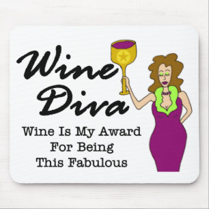 Wein-Diva "fabelhaft " Mousepad