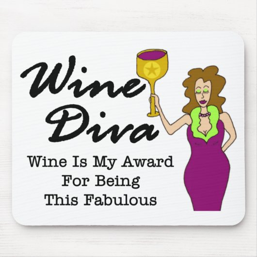Wein-Diva "fabelhaft " Mousepad (Vorne)