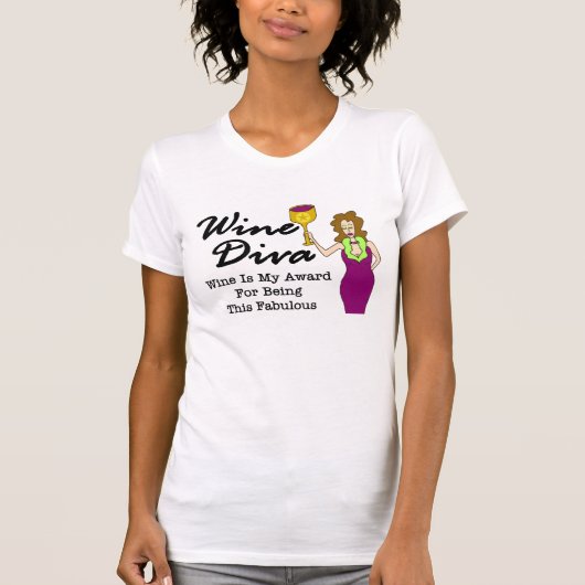 Wein-Diva "fabelhaft " T-Shirt (Vorderseite)