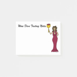Wein-Diva-Probieren-Anmerkungen Post-it Klebezettel