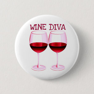 "WEIN-DIVA-" SPASS-ROTWEIN-DRUCK BUTTON