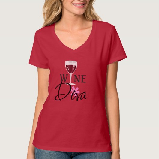 Wein-Diva T-SHIRT (Vorderseite)