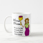 Wein-Diva "Wein ist mein Preis… " Kaffeetasse (Links)