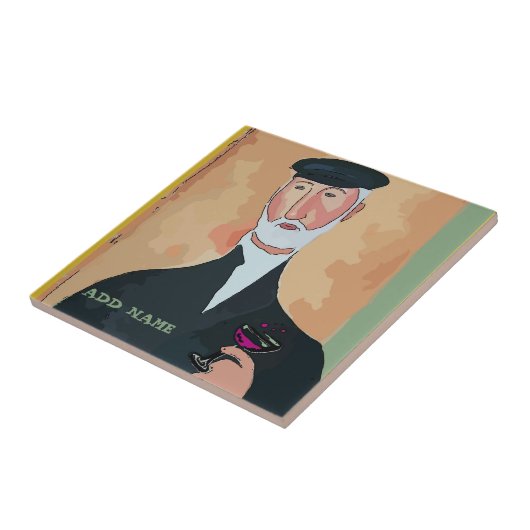 Wein Drink Man Keramik Tile Fliese (Seite)