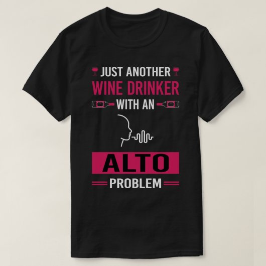 Wein Drinker Alto T-Shirt (Design vorne)