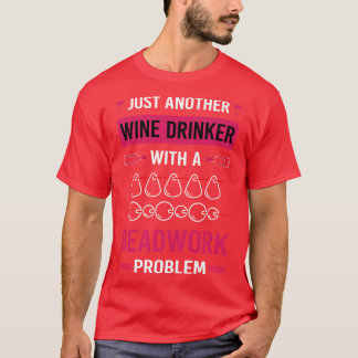Wein Drinker Beadwork Perlenperlen T-Shirt