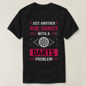 Wein Drinker Darts T-Shirt (Design vorne)