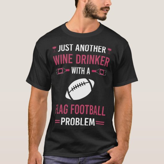Wein Drinker Football T-Shirt (Vorderseite)