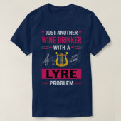 Wein Drinker Lyre T-Shirt (Design vorne)