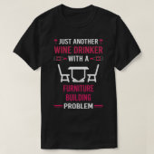 Wein Drinker Möbel Gebäude Eingang T-Shirt (Design vorne)