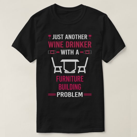 Wein Drinker Möbel Gebäude Eingang T-Shirt (Design vorne)