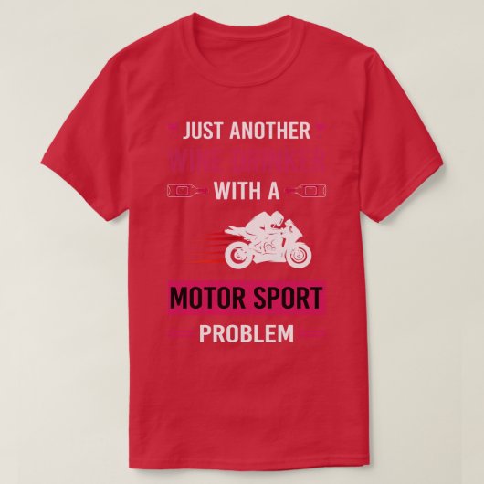 Wein Drinker Motor Sport Motorsport T-Shirt (Design vorne)