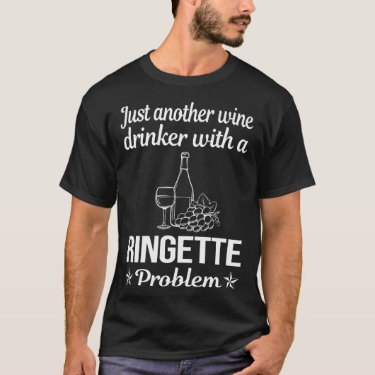 Wein Drinker Ringette T-Shirt (Vorderseite)