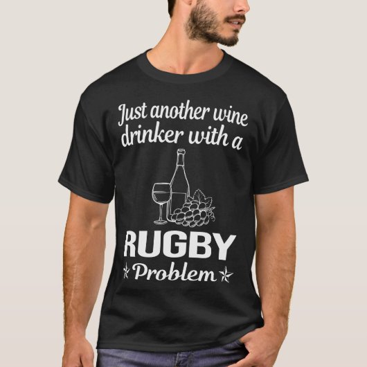 Wein Drinker Rugby T-Shirt (Vorderseite)