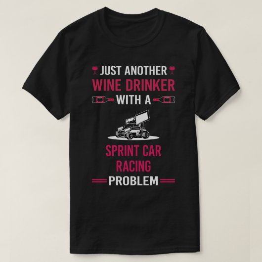 Wein Drinker Sprint Racing T-Shirt (Design vorne)