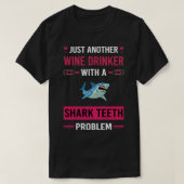 Wein Drinker Zähne T-Shirt (Design vorne)