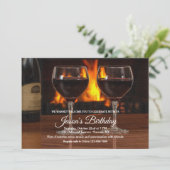 Wein durch die Feuer-Einladung Einladung (Stehend Vorderseite)
