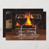 Wein durch die Feuer-Einladung Einladung (Vorne/Hinten)
