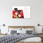 Wein ein bisschen...Liebe eine Menge! Leinwand (Insitu (Schlafzimmer))