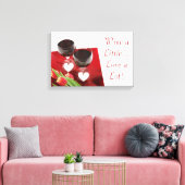 Wein ein bisschen...Liebe eine Menge! Leinwand (Insitu (Wohnzimmer))