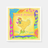 Wein ein kleiner Kick Power Gelb Serviette (Vorderseite)