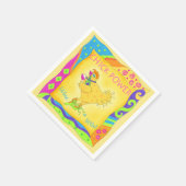 Wein ein kleiner Kick Power Gelb Serviette (Ecke)