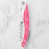 Wein ein wenig lachen Ein großes Party Kellnermesser (Vorderseite)