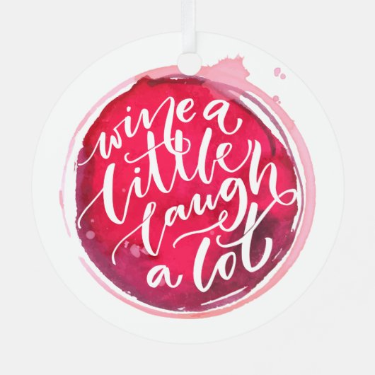 Wein ein wenig lachen Eine Menge Ornament Aus Metall (Rückseite)