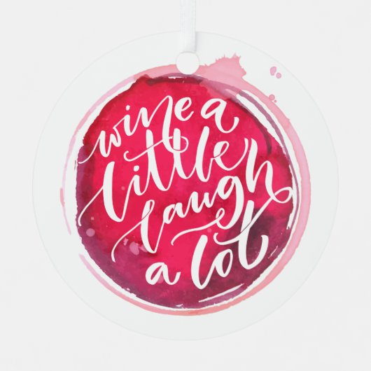 Wein ein wenig lachen Eine Menge Ornament Aus Metall (Vorderseite)