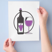 Wein Ein wenig/rot Flyer (Hand)