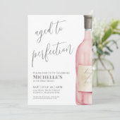 Wein Einfache 50. Geburtstagsparty Einladung (Stehend Vorderseite)