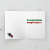 Wein-Einführungs-Kalender-Weihnachtslustige Feiertagskarte (Innenseite)