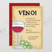 Wein-Einladung Einladung (Vorne/Hinten)