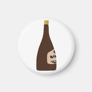 Wein-Enthusiast Braune Flasche Sommelier-Geschenk Magnet
