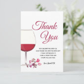 Wein, erwachsen, danke Karte (Stehend Vorderseite)
