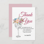 Wein, erwachsen, danke Karte (Vorne/Hinten)