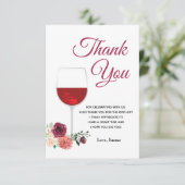 Wein, erwachsen, danke Karte (Stehend Vorderseite)