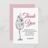 Wein, erwachsen, danke Karte (Vorne/Hinten)