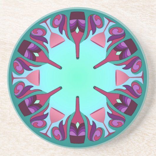 Wein-Fantasie Getränkeuntersetzer (Vorne)