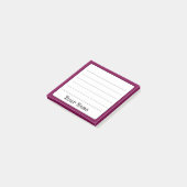 Wein farbig Retro Fügen Sie Ihren Namen in die Lin Post-it Klebezettel (angewinkelt)