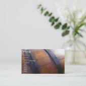 Wein-Fass Visitenkarte (Stehend Vorderseite)