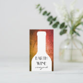 Wein Flasche Chic rustikale Hintergrund Visitenkarte (Stehend Vorderseite)