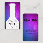 Wein Flasche Chic rustikale Hintergrund Visitenkarte (Vorne/Hinten)