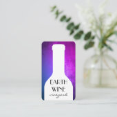 Wein Flasche Chic rustikale Hintergrund Visitenkarte (Stehend Vorderseite)