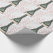 Wein-Flasche Geschenkpapier (Ecke)