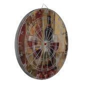 Wein-Flasche und Wein-Gläser Dartscheibe (Vorderseite Links)